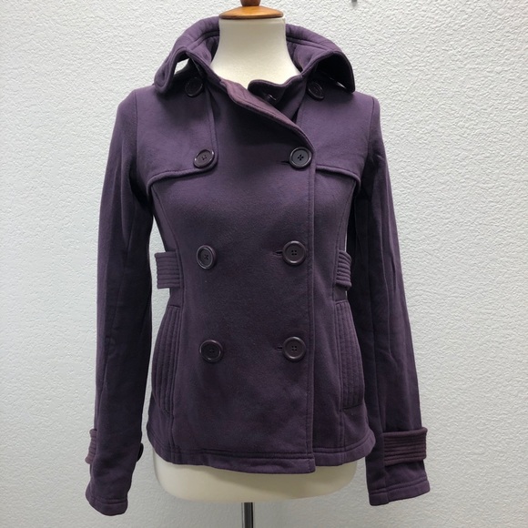 Hydraulic Jackets & Blazers - Hydraulic Purple Coat Pea-coat Jacket X-Small XS